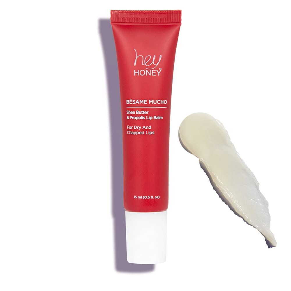 Hey Honey Besame Mucho Shea Butter &amp; Propolis Lip Balm | For Cracked and Chapped Lips. 0.5 oz.