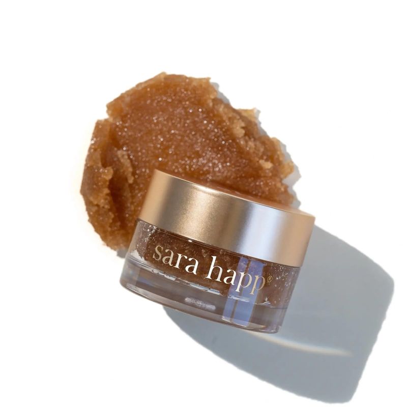 Sara Happ The Lip Scrub: Vanilla Bean Sugar Scrub for Dry Lips - Gently Exfoliate, Polish, and Revitalize Lips with Vitamin E and Jojoba &amp; Grape Oils, Vegan, 0.5 oz.