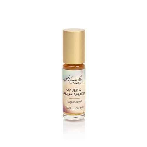 Kuumba Made Amber &amp; Sandalwood Fragrance Oil Roll-On 0.125 fl oz (3.7ml) | Rollerball Perfume | Alcohol Free