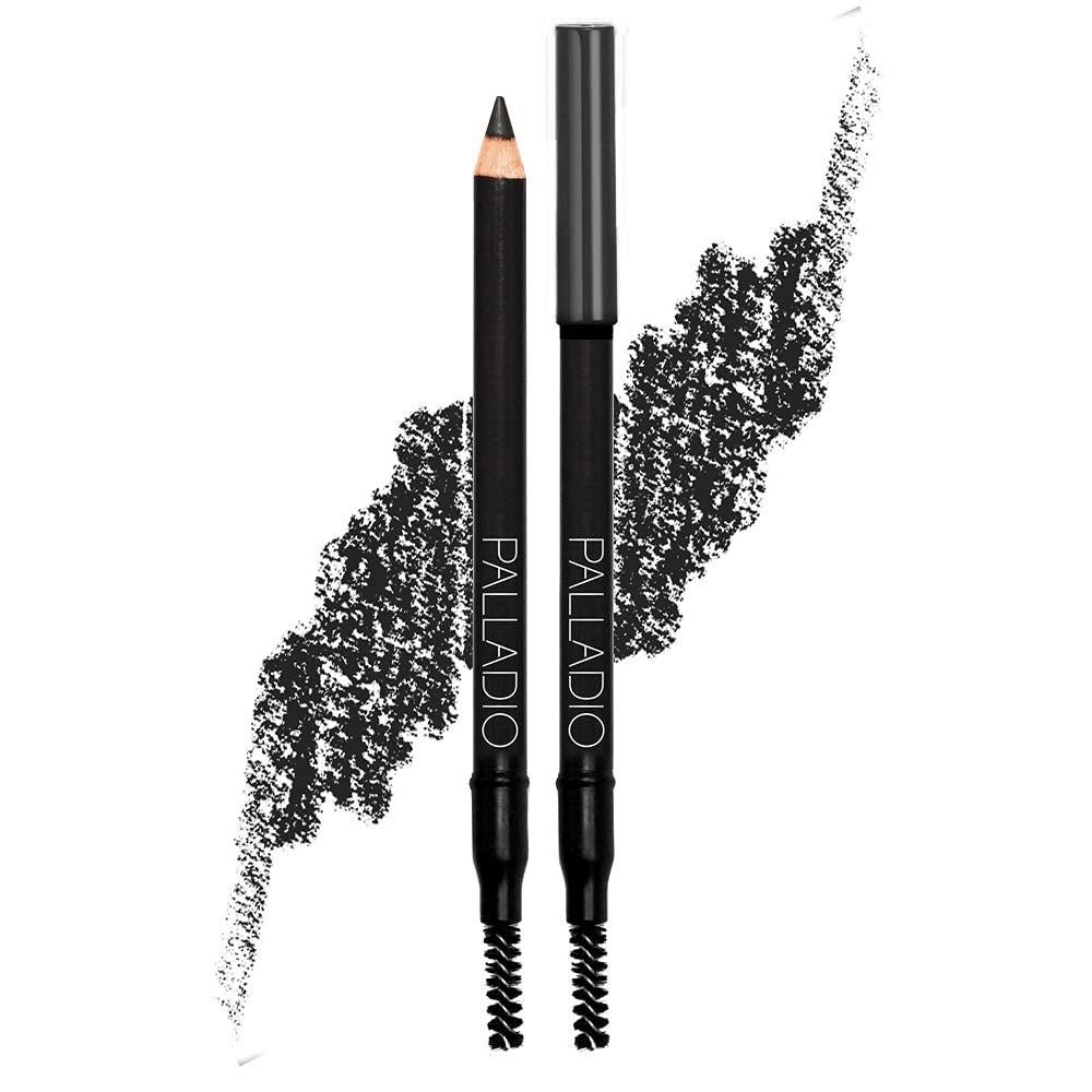 Palladio Brow Pencil &amp; Brush for Eyebrows, Black