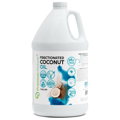 Fractionated Coconut Oil Massage Oil - Cold Pressed Oil Best Carrier Oil for Essential Oils Mixing Body Oils for Women Dry Skin Moisturizer Coconut Oil for Skin, Coconut Oil Hair Oil Body Oil 1 Gallon
