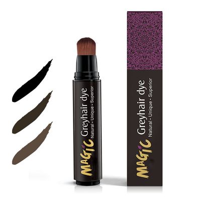 gowwim Root Touch Up Semi-permanent Hair Dye Pen to Cover Gray Hair Roots (Black)