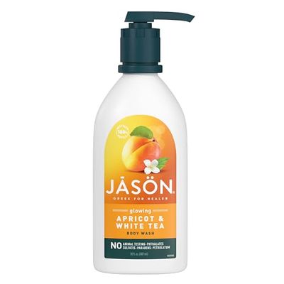 JASON Apricot and White Tea Glowing Body Wash, For a Gentle Feeling Clean, 30 Fluid Ounces