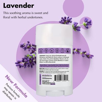 MONA BRANDS All Natural Deodorant For Women &amp; Men | For Sensitive Skin | No Aluminum or Baking Soda | (LAVENDER 1.76 Oz)
