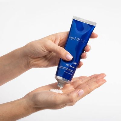 Capri Blue Hand Cream for Dry Cracked Hands - Volcano Moisturizing Jojoba Oil &amp; Shea Butter Lotion - Dry Hand Cream Travel Size Tube - Paraben, Sulfate, Cruelty-Free Vegan Lotion (3.4 Oz)