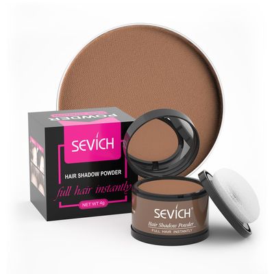 Instantly Hairline Shadow - SEVICH Powder for Grey Hair Root Touch Up, Thinning Hairline &amp; Eyebrows/Beard Line, Windproof &amp; Sweatproof, Brown