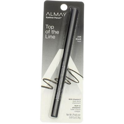 Almay Eyeliner Pencil, Black [205], 0.01 oz (Pack of 4)