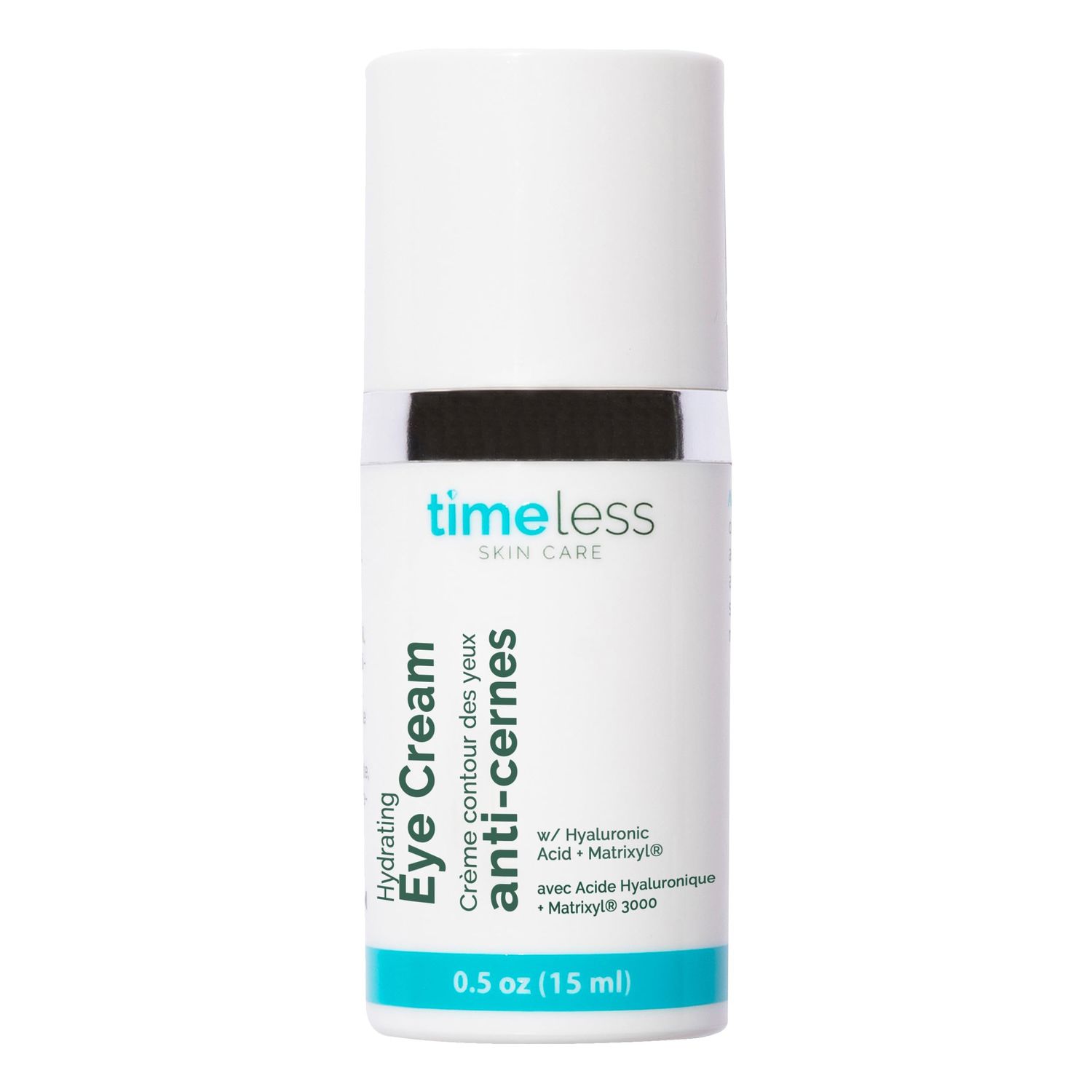 Timeless Skin Care Hydrating Eye Cream - 0.5 Fl Oz, Pack of 1 - Reduce Puffiness &amp; Fine Lines - Includes Hyaluronic Acid for Hydration + Matrixyl 3000 to Fight Wrinkles - For All Skin Types