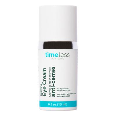 Timeless Skin Care Hydrating Eye Cream - 0.5 Fl Oz, Pack of 1 - Reduce Puffiness &amp; Fine Lines - Includes Hyaluronic Acid for Hydration + Matrixyl 3000 to Fight Wrinkles - For All Skin Types