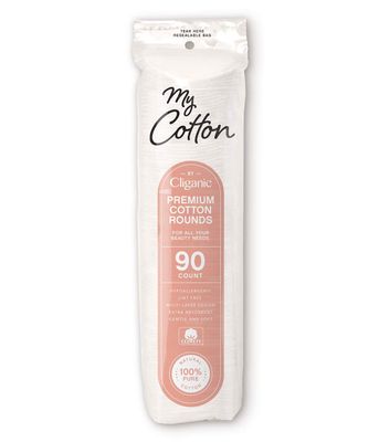 Cliganic My Cotton Premium Cotton Rounds for Face (540 Count) | Makeup Remover Pads, Hypoallergenic, Lint-Free | 100% Pure Cotton