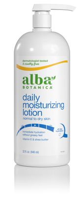 Alba Botanica Daily Moisturizing Body Lotion, Normal to Dry Skin, with Vitamin E and Shea Butter, 32 Oz (Packaging May Vary)