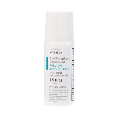 McKesson Antiperspirant Deodorant Roll-On Stick [Pack of 1] Mini Travel Size, Alcohol-Free, Fresh Scent, 1.5 fl oz