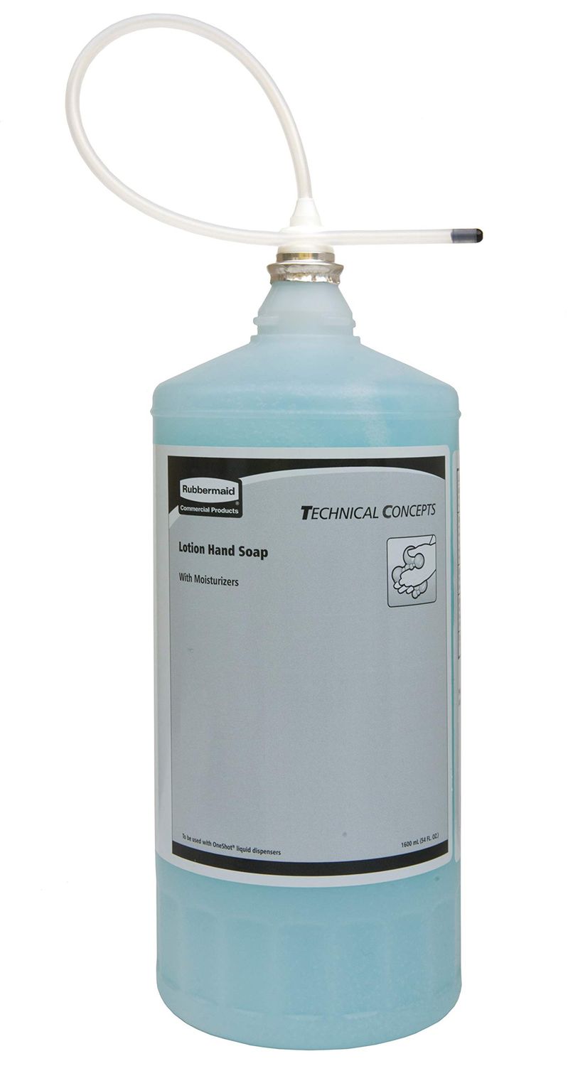 Rubbermaid Commercial Products OneShot Moisturizing Lotion Hand Soap Refill, 800mL, Compatible with RCP&#39;s Touchless OneShot Lotion Dispensers, for Restrooms in Offices/Hotels/Restaurants