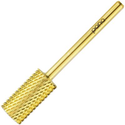 PANA Professional 3/32&quot; Shank Size - Flat Top Large Barrel Gold Carbide Bit Coarse Grit - Nail Drill Bit for Dremel Machine
