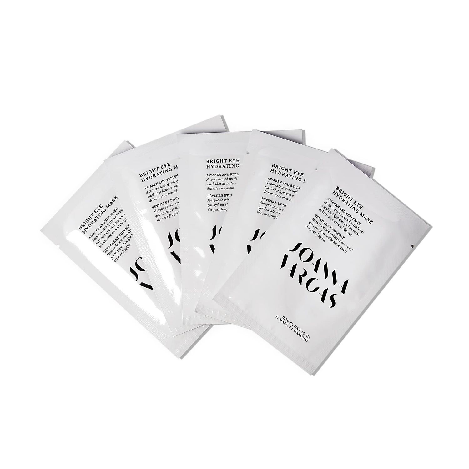 Joanna Vargas Bright Eye Hydrating Mask. Concentrated Ultra-Luxe Bamboo Hydration Sheet Masks Target Dark Circles, Expression Lines and Skin Tone. 5 Sheets (0.35 oz/sheet)