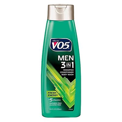 3 Pk, Alberto VO5 Men&#39;s 3-in-1 Shampoo Conditioner Body Wash Fresh Energy, 12.5oz