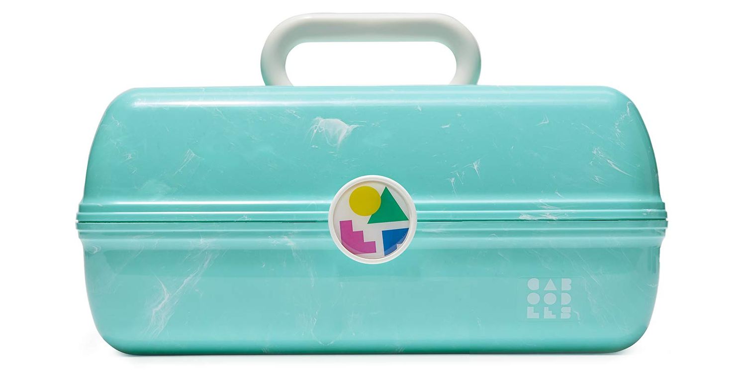 Caboodles Women&#39;s On-The-Go Girl, Seafoam Marble, 13.38x8.88x6.5 Inch (Pack of 1)