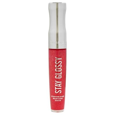 Rimmel Stay Glossy Lip Gloss - Non-Sticky and Lightweight Formula for Lip Color and Shine - 300 Ready to Flamingle, .18oz