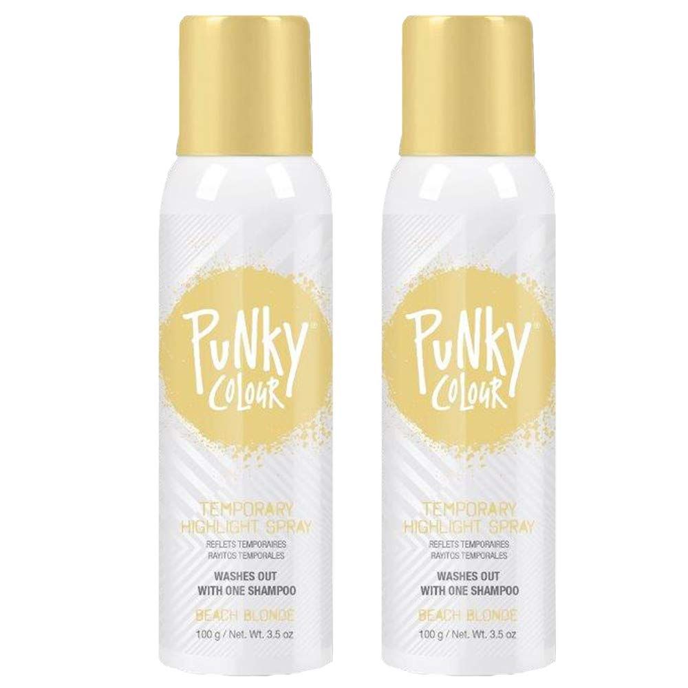 Punky Temporary Hair Highlight Spray, Beach Blonde, 3.5 oz, 2-Pack
