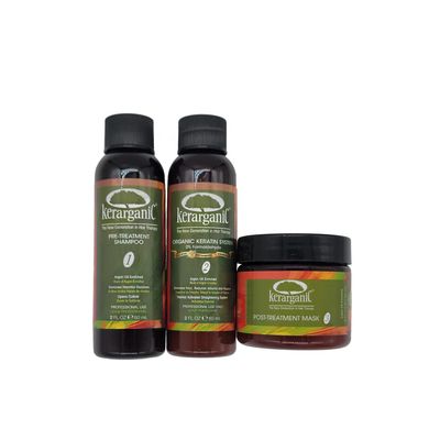 KERARGANIC - Formaldehyde-Free Organic Keratin Treatment Set - 2 Oz Natural Ingredients for Straight Silky Smooth Hair Keratin Complex Smoothing Hair Treatment Kit