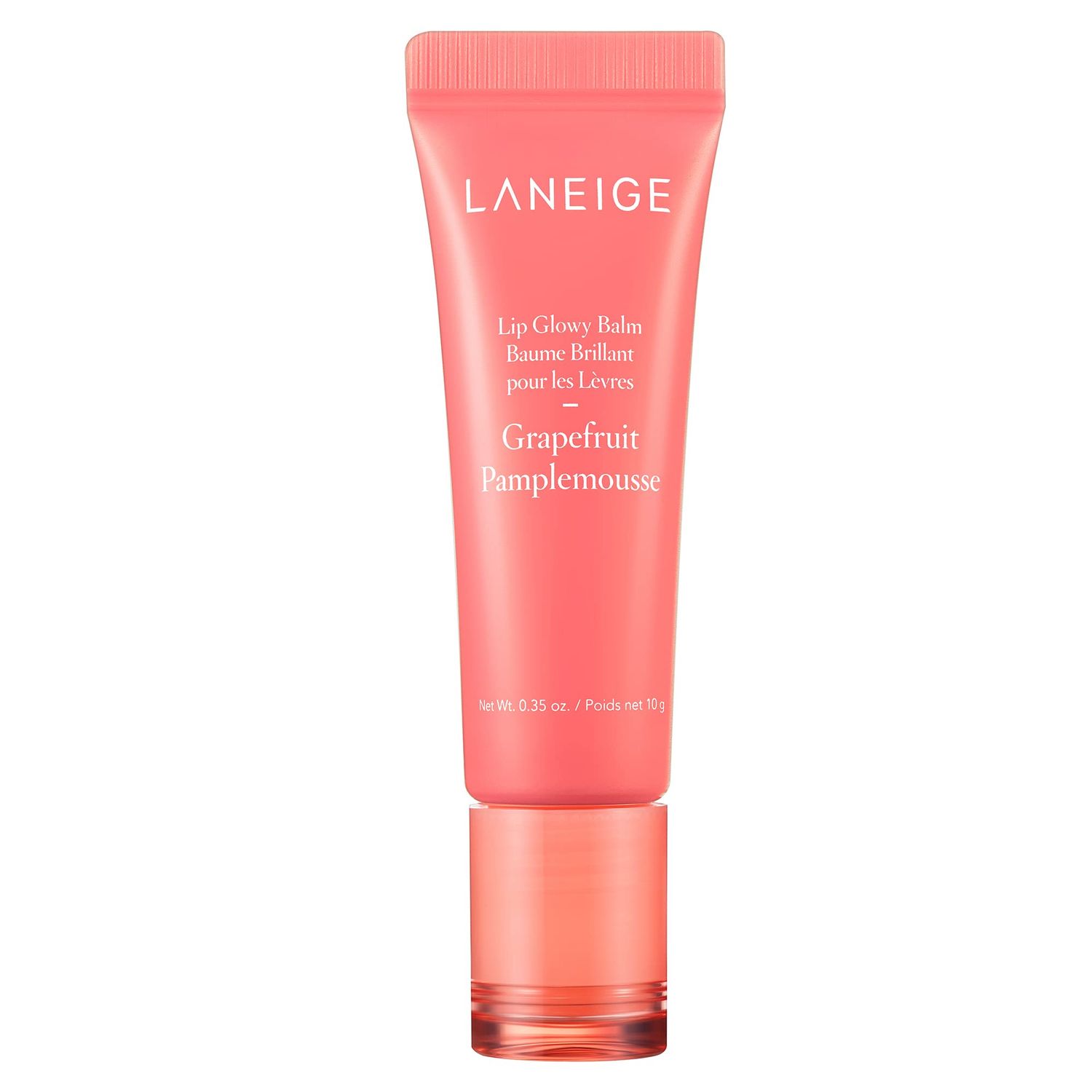 LANEIGE Lip Glowy Balm Grapefruit: Hydrate, Glossy, Lightweight, Moisturize &amp; Tint with Shea Butter