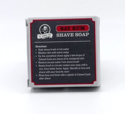 Colonel Conk Worlds Famous Shaving Soap, Bay Rum (Net Weight 4.50 Oz) - Two Pack