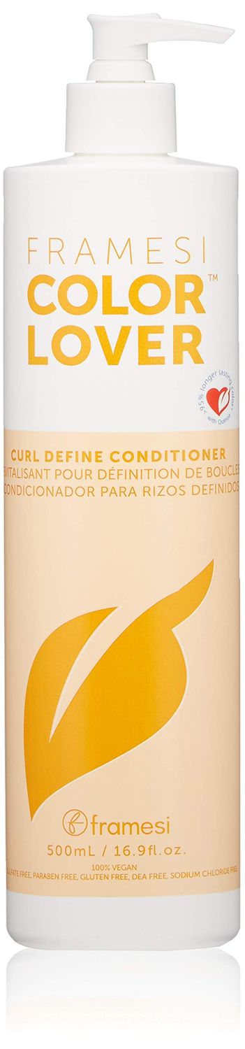 Framesi Color Lover Curl Define Conditioner, 16.9 fl oz, Conditioner for Curly Hair with Quinoa, Color Treated Hair