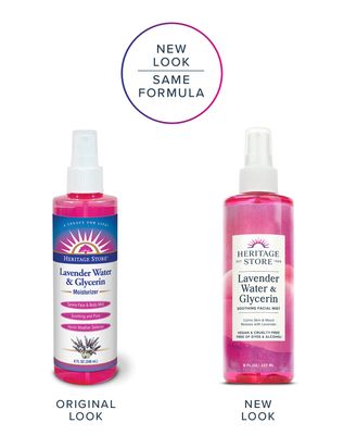 HERITAGE STORE Lavender Flower Water &amp; Glycerine Benefits Skin, Hair &amp; More Aromatherapy Mist Spray 8 oz
