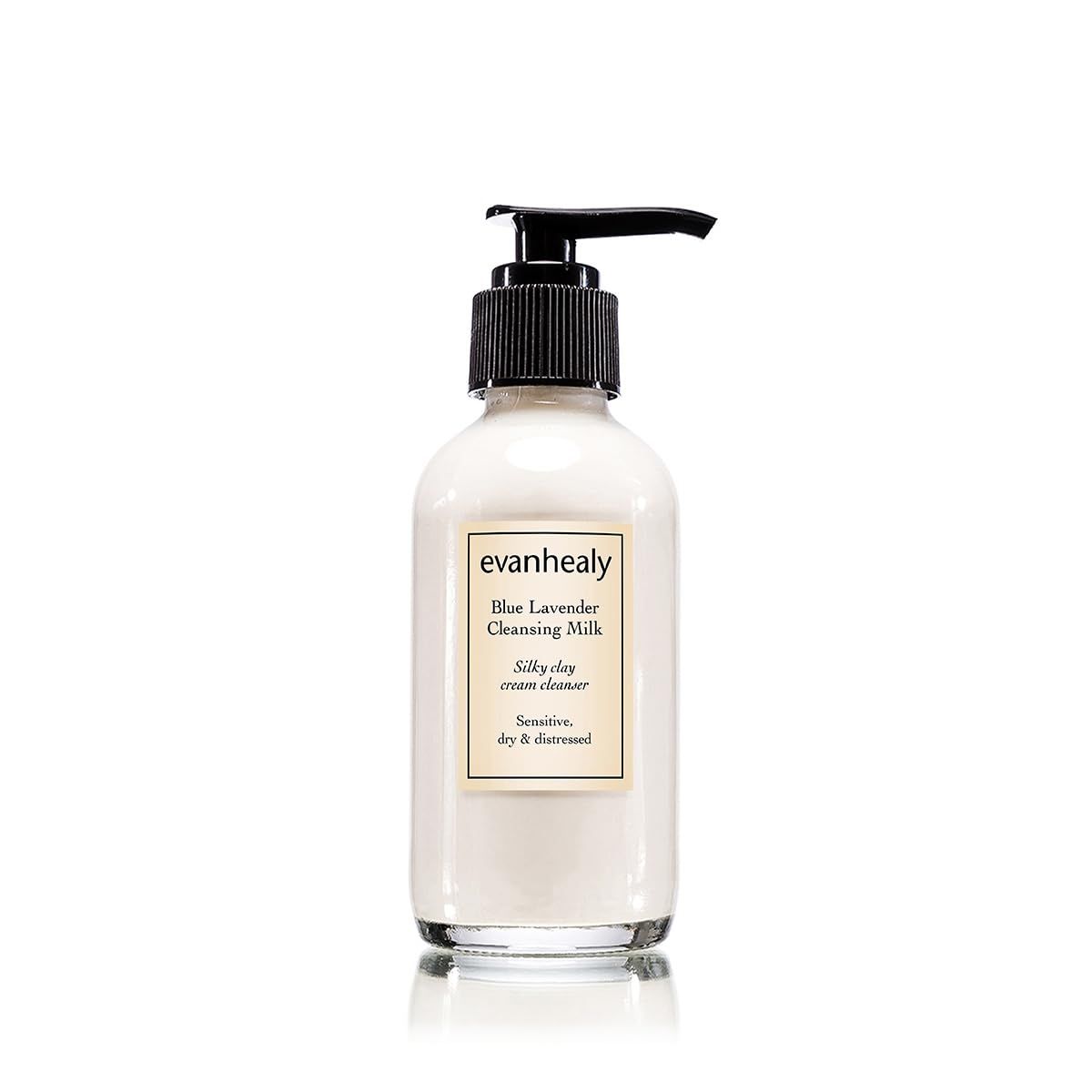 evanhealy Blue Lavender Cleansing Milk | Soothe &amp; Calm Reactive Skin | Moisturizing Gentle Deep Clean For Sensitive Skin