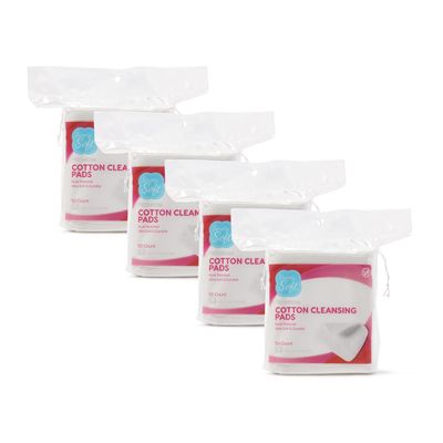 Simply Soft Premium Jumbo Cotton Cleansing Pads, 100% Pure Cotton, Large 3.5? x 4.5? Cotton Pads (200 Count)