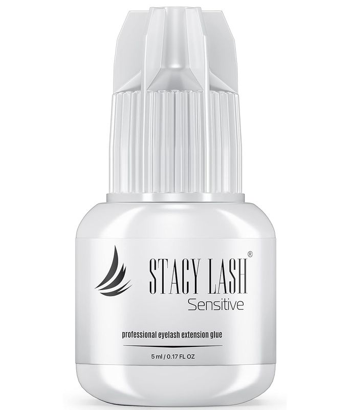 Sensitive Eyelash Extension Glue Stacy Lash 0.17fl.oz/5ml / 5-6 Sec Drying time/Retention - 4-5 Weeks/Black Adhesive/Professional Supplies