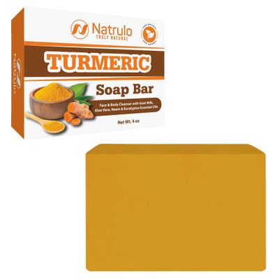 Turmeric Soap Bar for Face &amp; Body - All Natural Turmeric Skin Soap - Turmeric Face Soap Reduces Acne, Fades Scars &amp; Cleanses Skin - 4 Oz Turmeric Bar Soap for All Skin Types Made in USA