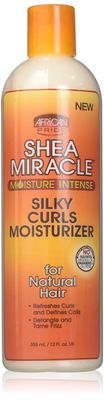 African Pride Shea Miracle Silky Curls Hair Moisturizer - Contains Shea &amp; African Mango Butter, 12 Oz