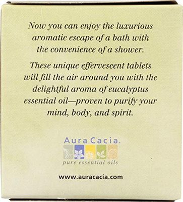 Aura Cacia Shower Tablet Eucalyptus Purifying, 3 oz