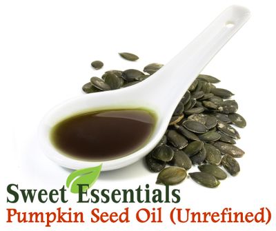 Sweet Essentials Organic Virgin Pumpkin Seed Oil | Imported From Austria | Various Sizes | 100% Pure| Unrefined | Cold-Pressed | Natural Moisturizer for Skin, Hair &amp; Face (4 fl oz Glass)