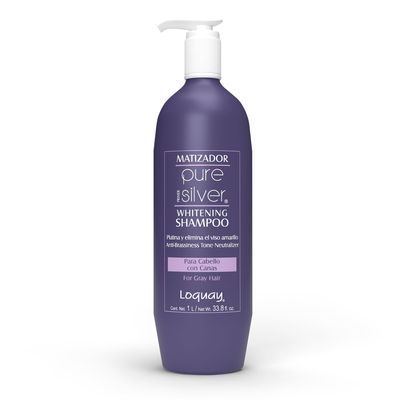 Loquay Matizador PURE SILVER Primer Whitening Shampoo 1L/ Net Wt 33.8 Oz