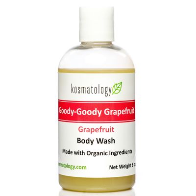 kosmatology Goody-Goody Grapefruit Organic Body Wash | Moisturizing Body Cleanse | Nourishing, Clean Ingredients, Infused with Grapefruit Essential Oil | 8 fl oz