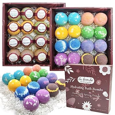 Natural Bath Bombs for Sensitive Skin! Skin Booster Bath Bomb Set for Women &amp; Girls! Retinol Moisturizing Bath Bombs Gift Set for Teen Girls &amp; Ladies. Best Skin Loving Bath Bombs - Organic Ingredients