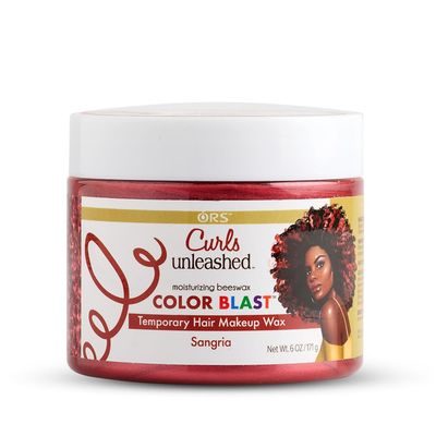 Curls Unleashed Color Blast Temporary Color Wax, Infused with Beeswax &amp; Castor Oil, Sangria (6.0 oz).