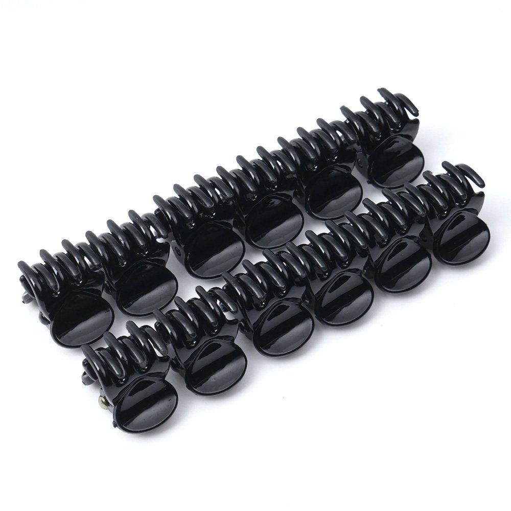 24 Pieces Mini Jaw Clips Plastic Hair Claw Clips for Girls, No-Slip Grip Small Black Hairpin Clamps