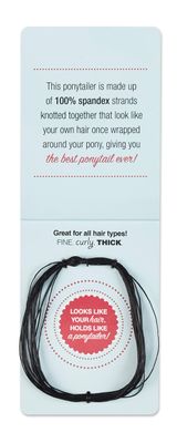 Scunci Color Match Multi-Strand Ponytailer Hair Elastic, Black