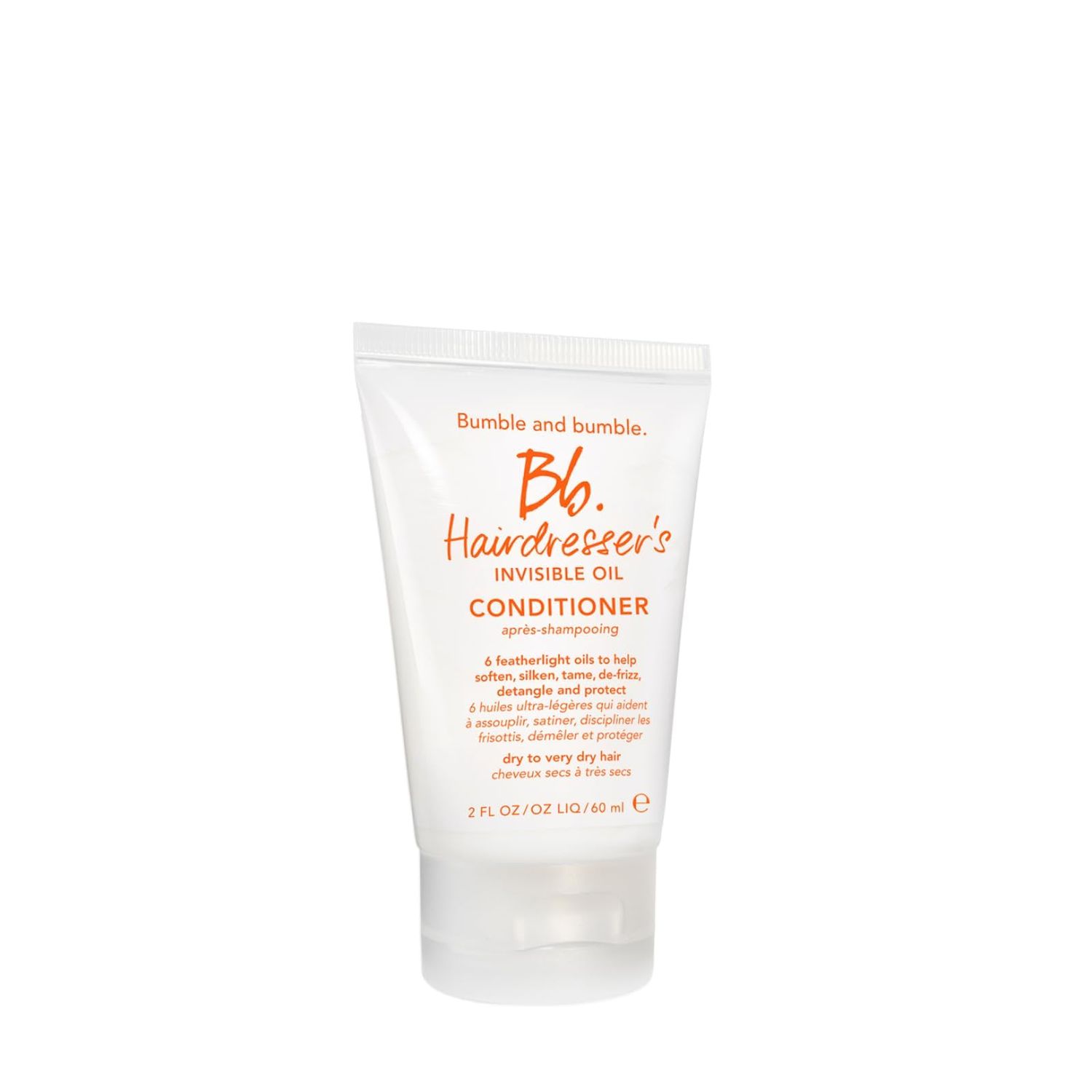 Bumble and bumble. Hairdresser&#39;s Invisible Oil Hydrating Conditioner | Hydrating, Anti Frizz, Shine, Color Safe | Curly, Wavy, Straight | With Argan Oil, Coconut Oil + Grapeseed Oil, Mini, 2 Fl Oz