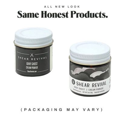 Shear Revival Gray Ghost | Matte Finish Molding Hair Wax Paste For Men Styling Cream with Strong Hold & Medium Shine with Sunflower Oil, Rice Bran Wax, Aloe Leaf Juice Notes of Citrus & Cypress 3.4oz
