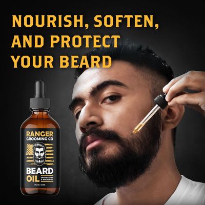 Leven Rose Beard Oil for Men and Beard Softener 100% Pure Natural for Bearded Men, Mustaches, and Moisturized Skin 1 oz by Ranger Grooming Co