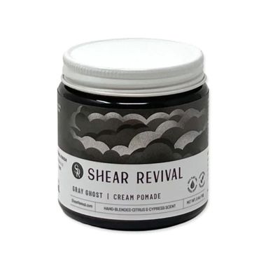 Shear Revival Gray Ghost | Matte Finish Molding Hair Wax Paste For Men Styling Cream with Strong Hold &amp; Medium Shine with Sunflower Oil, Rice Bran Wax, Aloe Leaf Juice Notes of Citrus &amp; Cypress 3.4oz
