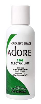 Adore Semi Permanent Hair Color - Vegan and Cruelty-Free Hair Dye - 4 Fl Oz - 164 Electric Lime (Pack of 1)