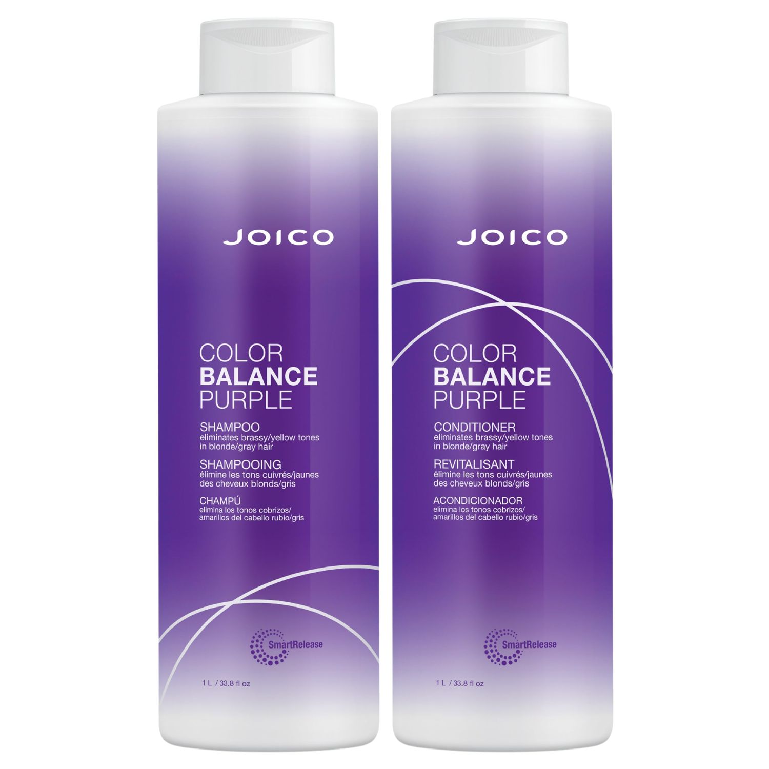 Joico Color Balance Purple Shampoo &amp; Conditioner Set | Eliminate Brassy and Yellow tones | For Cool Blonde or Gray Hair