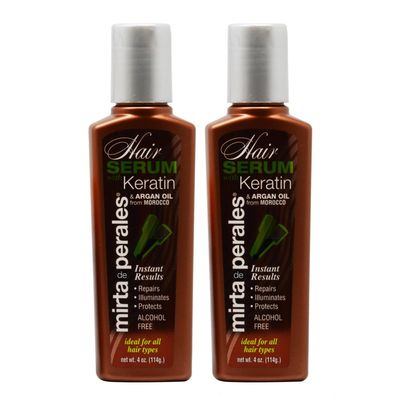 Mirta De Perales Keratin Hair Serum with Argan Oil 4oz&quot;Pack of 2&quot;