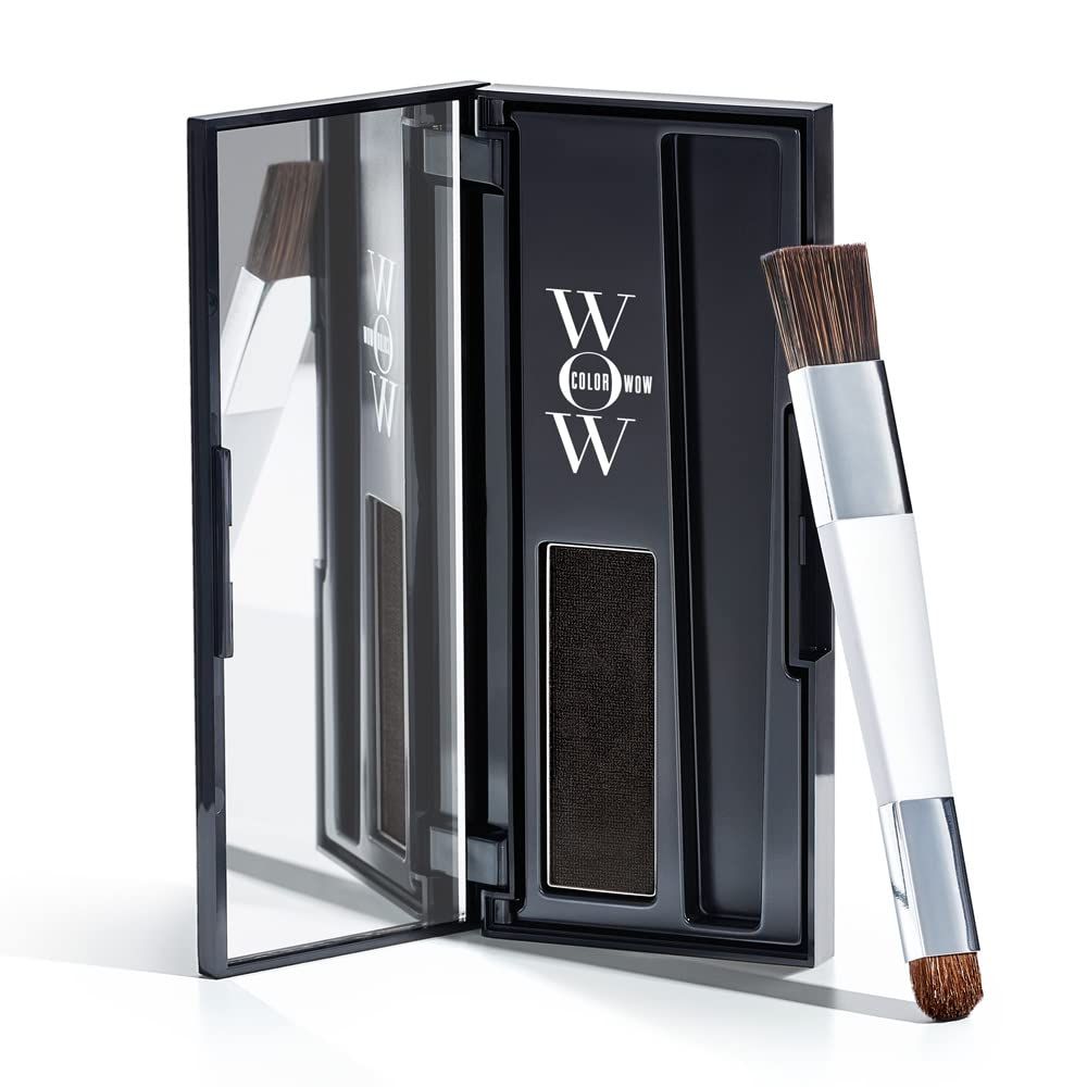 COLOR WOW Root Cover Up, Black - Instant Grey Coverage and Temporary Touch-Up, Water and Sweat Resistant, No mess Award-Winning Formula