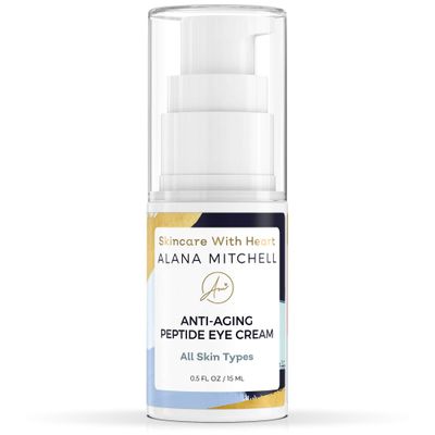 Anti-Aging Peptide Under Eye Cream - Peptide Eye Cream for Hydrated &amp; Firm Skin - Under Eye Cream for Dark Circles and Puffiness - Anti Aging Eye Cream for Crows Feet &amp; Fine Lines (0.5 oz/15 ml)